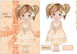 Cute Girl in Peach
