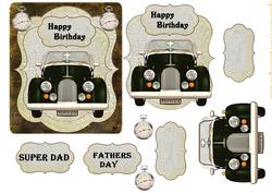 Scallop Vintage Car Male Card