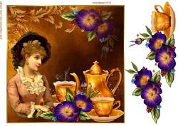 Vintage Lady Tea Time