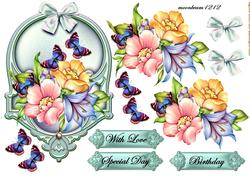 Floral Topper in Mint Green