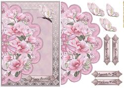 Magnolia Blossoms in Pink