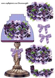 Lamp Card Violets