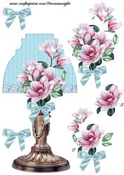 Lamp Card Magnolia Blossoms