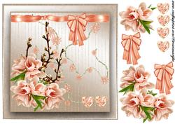Pretty in Peach on Satin