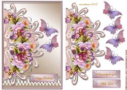 English Roses on Satin and Lace