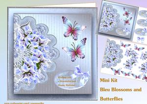 Mini Kit Bleu Blossoms and Butterflies