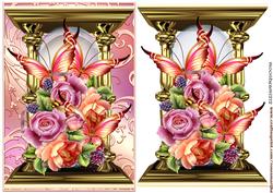 English Roses and Butterflies
