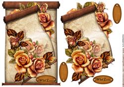 Scroll Golden Roses
