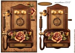 Antique Phone Male Card