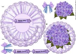 Wobble Card Bleu Hydrangea