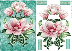Magnolia Blossoms on French Lace