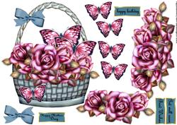 Basket Roses Get Well Soon