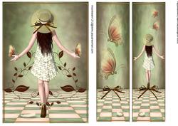 Topper and Bookmarks Butterflie Girl