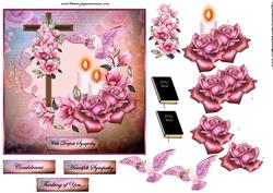 Sympathy Cross & Roses