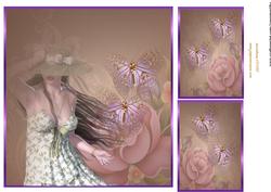 Insert Butterflie Girl in Enchanted Garden