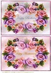 Toppers Roses Birthday Anniversary