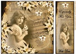 Vintage Sweetheart Topper & Bookmark