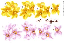 3D Decoupage Daffodils 2
