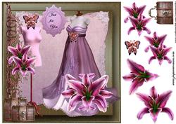 Vintage Fashion and Stargazer Liliies