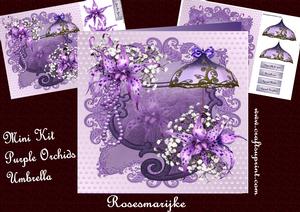 Mini Kit Purple Orchids and Umbrella