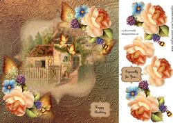 Vintage English Cottage View