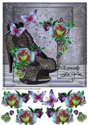 Special Shoes and Roses in Bleu