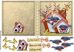 Folded Card New Home Birdhouse