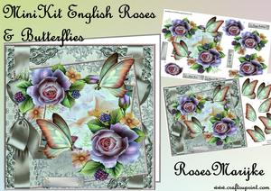 Mini Kit English Roses and Butterflies