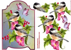 Beautiful Birds and Flowers Screen Card