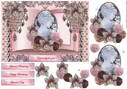 Book Vintage Cameo & Roses