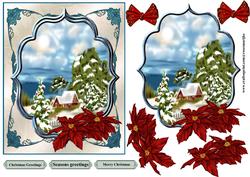 Christmas Village Scallop Frame