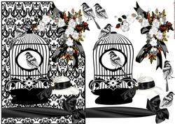 Corner Card Summer in Black and White