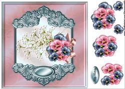 Topper Pansys in Ornament Frame