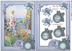 Vintage Lady in Cut Out Frame