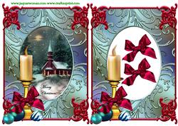 Christmas Frame Vintage Church