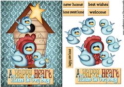 Country Happy Heart Birdhouse