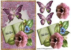 Book Butterflie and Flowers