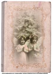 A4 Christmas Vintage Book Background Paper