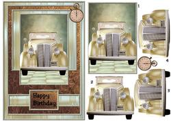 Male Card Vintage Classic Car