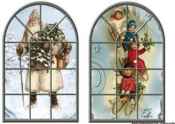 Vintage Church Windows Background