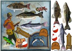 Male Card Gone Fishing 2