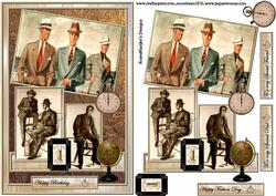 Male Card Vintage Fashion