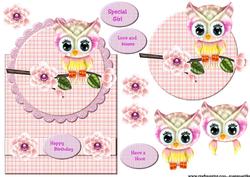 Over the Top Cute Owl in Pink