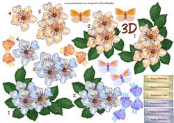3D Decoupage Flowers