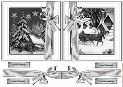 Christmas Toppers Black & White 2