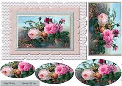 Scallop Vintage Roses