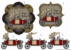 Vintage Car Male Card