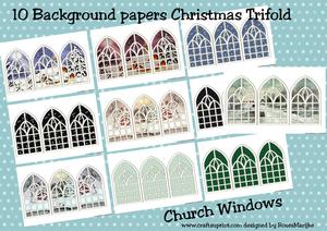 10 Background Papers Church Windows Trifold