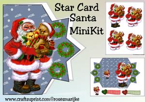 Mini Kit Star Card Santa