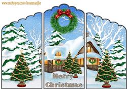 Trifold Christmas Village
